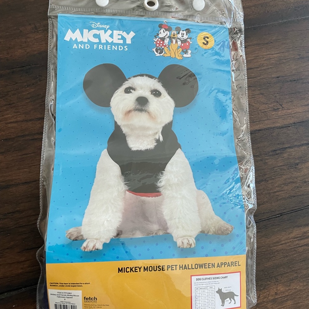 Mickey Mouse dog costume